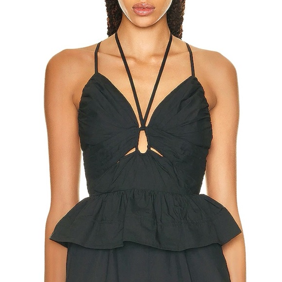 NWT Ulla Johnson Essie Peplum Top Noir (Black) - Picture 9 of 16